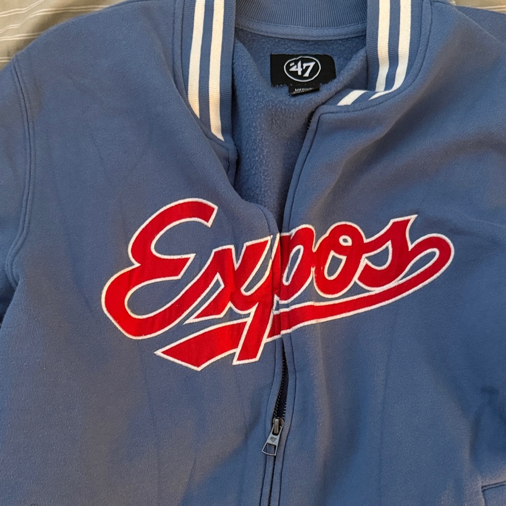 47 Brand Blue Jacket with Red Expos Script